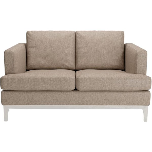 Canapé deux places Scarlett Eco, Stelar 16 - Beige, Couleur des pieds: Blanc