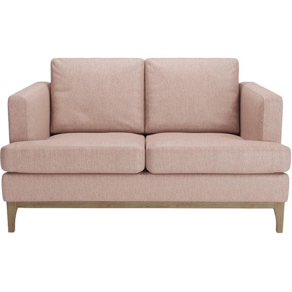 Canapé deux places Scarlett Eco, Stelar 52 - Rose, Couleur des pieds: Noir wax