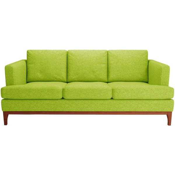 Canapé trois places Scarlett, vert citron - Baku 7, Couleur des pieds: aveo