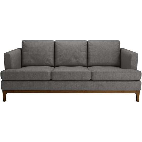 Canapé trois places Scarlett Eco, Stelar 97 - Dark Grey, Couleur des pieds: Chêne foncé