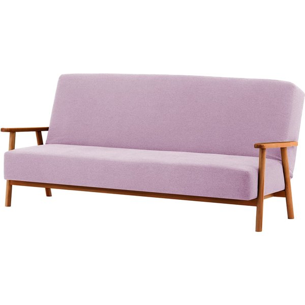 Canapé convertible clic-clac Luppo, Violet - Baku 16, Couleur des pieds: aveo