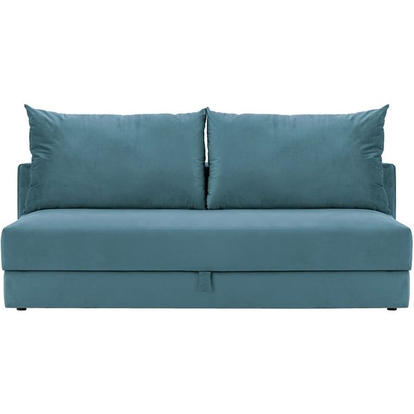 Vena - Canapé convertible trois places avec coffre de rangement, bleu - Velluto 12