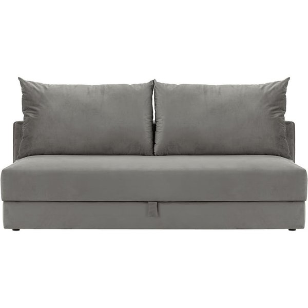 Vena - Canapé convertible trois places avec coffre de rangement, gris éléphant - Velluto 17