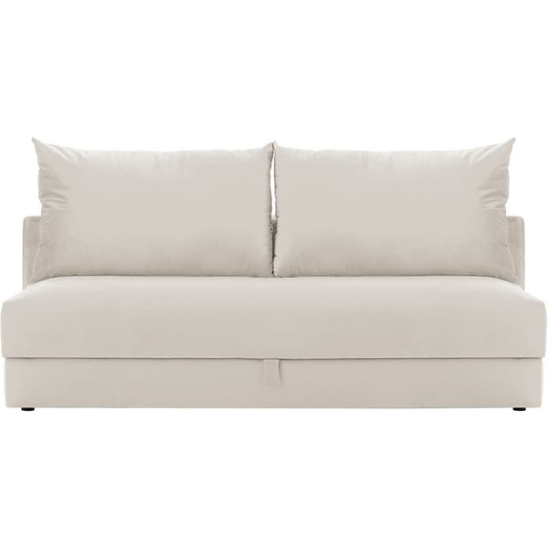 Vena - Canapé convertible trois places avec coffre de rangement, beige clair - Velluto 2