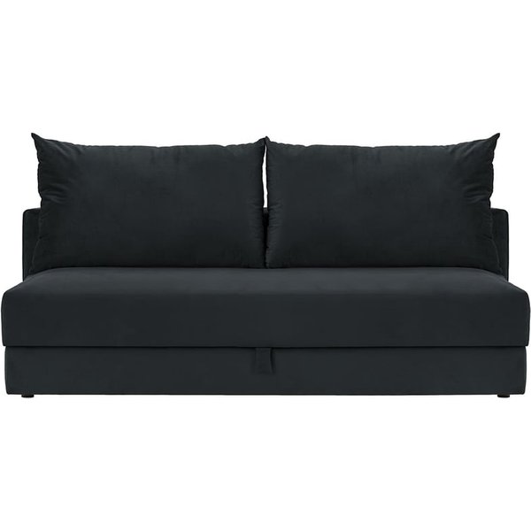 Vena - Canapé convertible trois places avec coffre de rangement, noir - Velluto 20