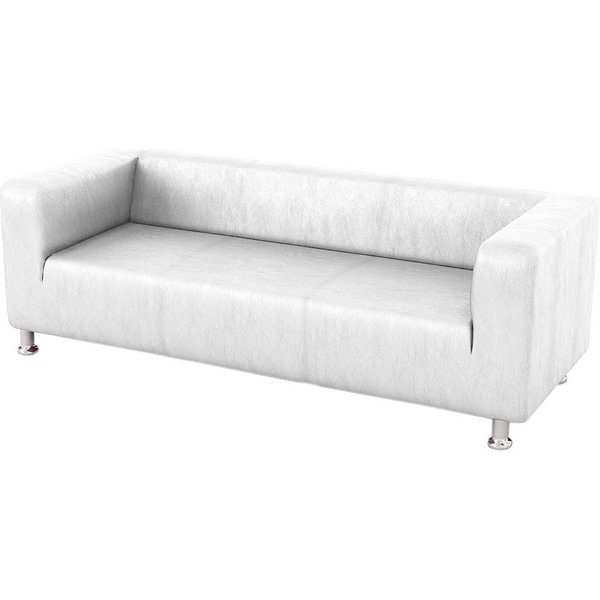 Canapé trois places en simili cuir Scala, blanc - Casco white