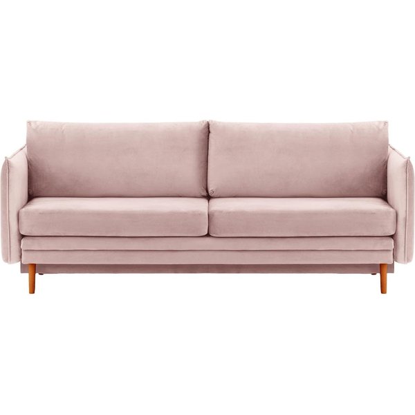 Canapé Nimbus avec fonction de couchage et coffre de rangement, lila/rose - Velluto 14, Couleur des pieds: aveo