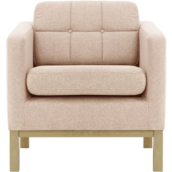 Fauteuil Normann, rose poudré - Malmo 61, Couleur des pieds: Noir wax