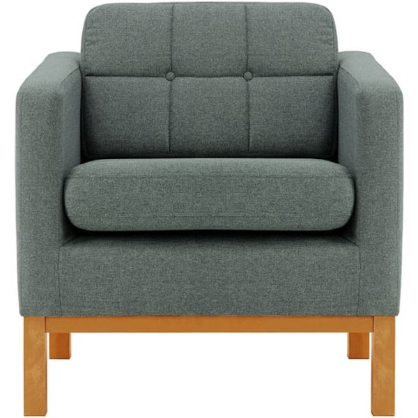 Fauteuil Normann, gris foncé - Malmo 95, Couleur des pieds: aveo