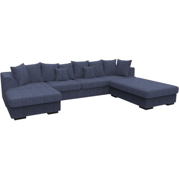 Canapé d’angle droit Belle, bleu foncé - Sawana 80