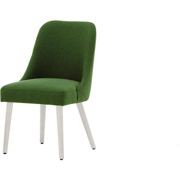 Chaise Albion, vert - Metro 37, Couleur des pieds: Blanc