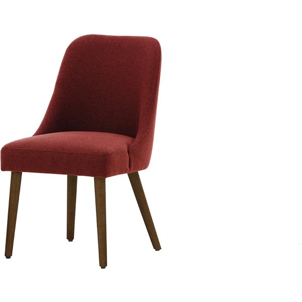 Chaise Albion, bordeaux - Metro 59, Couleur des pieds: Chêne foncé