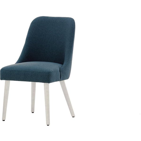 Chaise Albion, bleu - Metro 74, Couleur des pieds: Blanc