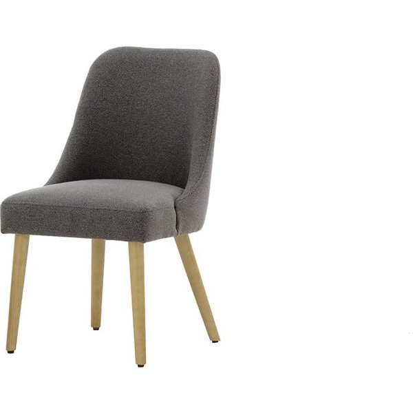 Chaise Albion, gris - Metro 90, Couleur des pieds: Chêne clair