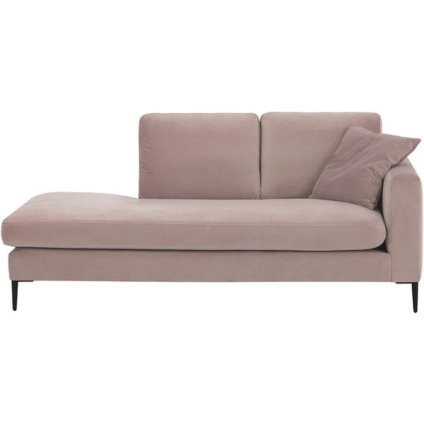 Chaise longue/divan gauche Covex, lila/rose - Velluto 14
