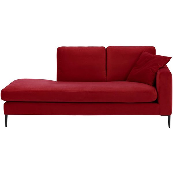 Chaise longue/divan gauche Covex, rouge - Velluto 7