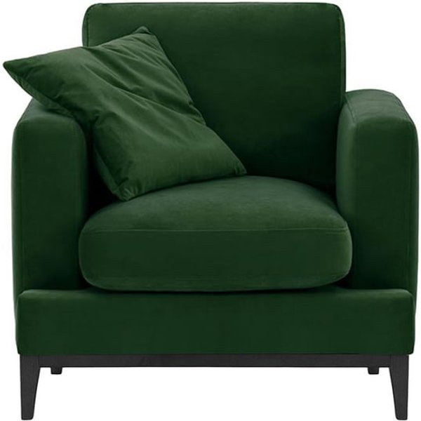 Fauteuil Covex Wood, vert foncé - Velluto 10, Couleur des pieds: Noir