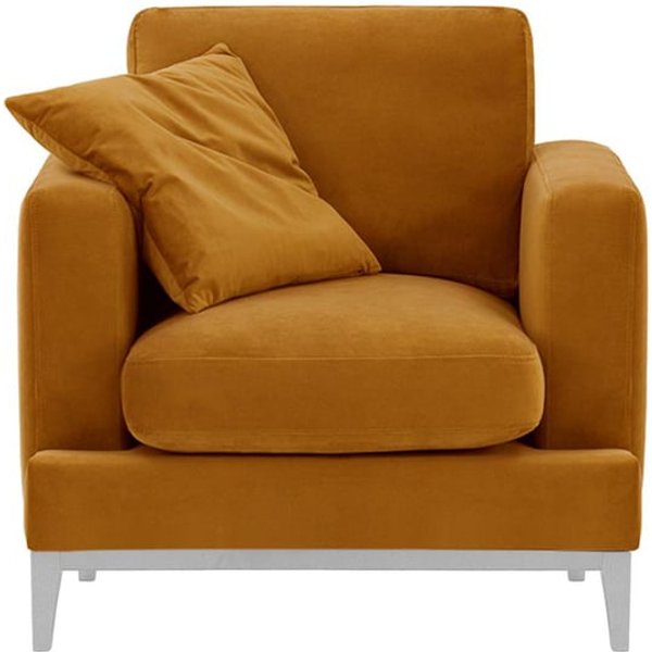 Fauteuil Covex Wood, moutarde - Velluto 8, Couleur des pieds: Blanc