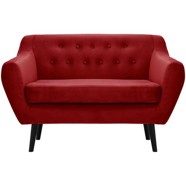 Canapé deux places Varde Velvet, rouge - Velluto 7