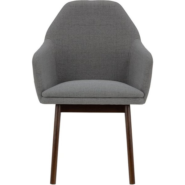 Chaise Buzz, gris foncé - Cablo 15, Couleur des pieds: Chêne foncé