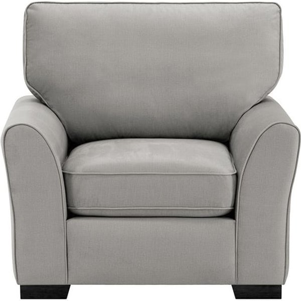Fauteuil Serena, gris/marron - Fancy 96, Couleur des pieds: Noir