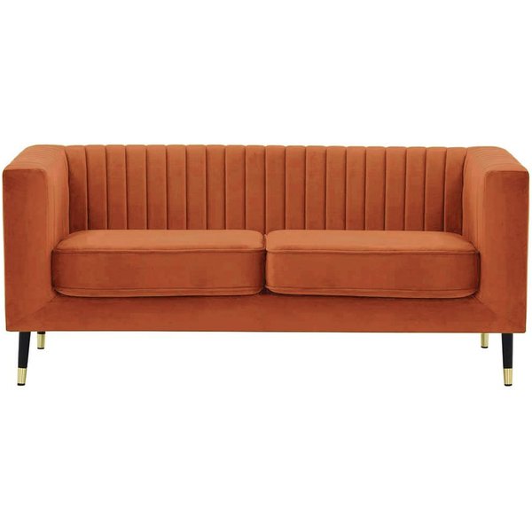 Canapé deux places Slender, Velluto 33 - orange rouillé