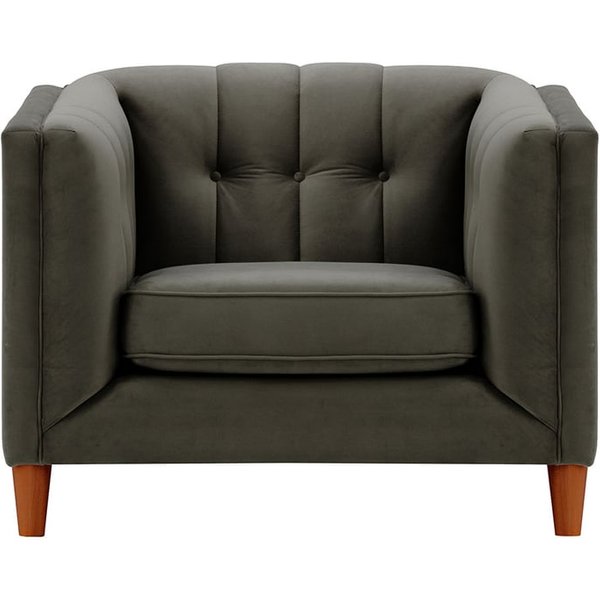 Fauteuil Sodre, graphite - Velluto 19, Couleur des pieds: aveo