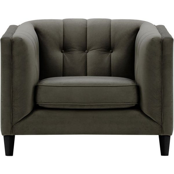 Fauteuil Sodre, graphite - Velluto 19, Couleur des pieds: Noir
