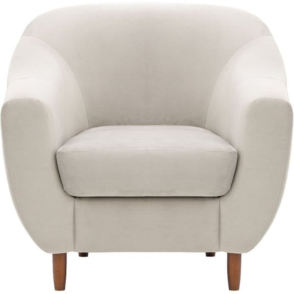 Fauteuil Salma, beige clair - Velluto 2, Couleur des pieds: aveo