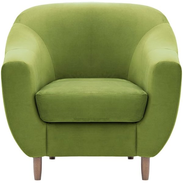 Fauteuil Salma, olive - Velluto 9, Couleur des pieds: Noir wax