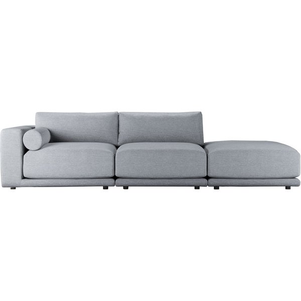Canapé modulable avec méridienne Tao, Nordic 17 - anthracite