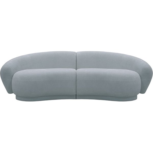 Bondi - canapé trois places, Teddy slate - gris