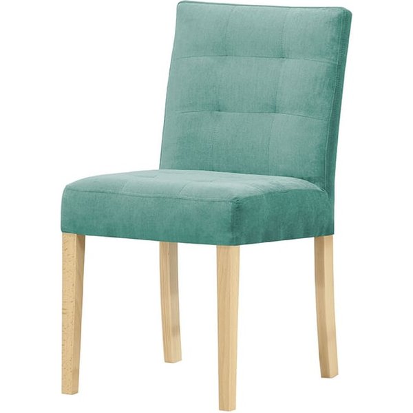 Chaise Mia, bleu ciel - Kronos 12, Couleur des pieds: Chêne clair