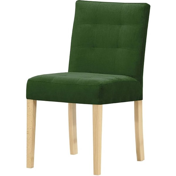 Chaise Mia, vert bouteille - Kronos 14, Couleur des pieds: Chêne clair