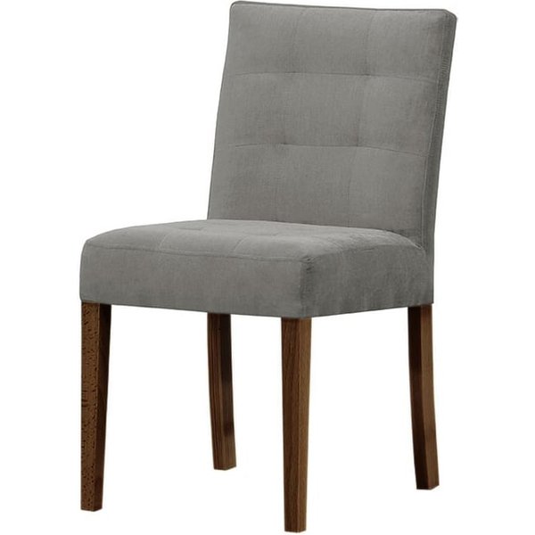 Chaise Mia, gris - Kronos 22, Couleur des pieds: Chêne foncé