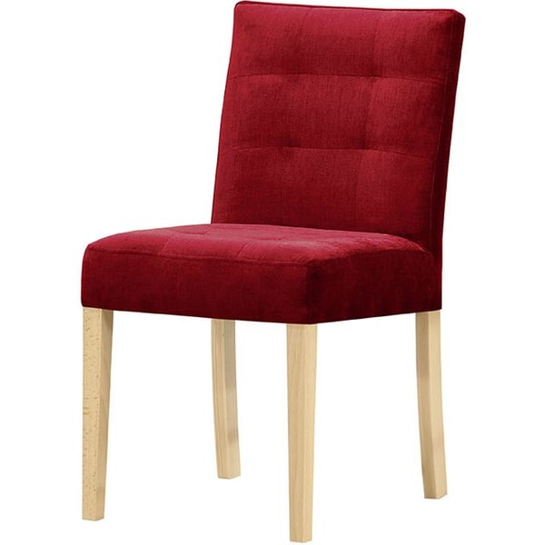 Chaise Mia, rouge foncé - Kronos 2, Couleur des pieds: Chêne clair