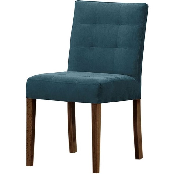 Chaise Mia, bleu foncé - Kronos 9, Couleur des pieds: Chêne foncé