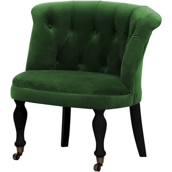 Chaise Schino, vert bouteille - Kronos 14, Couleur des pieds: Noir