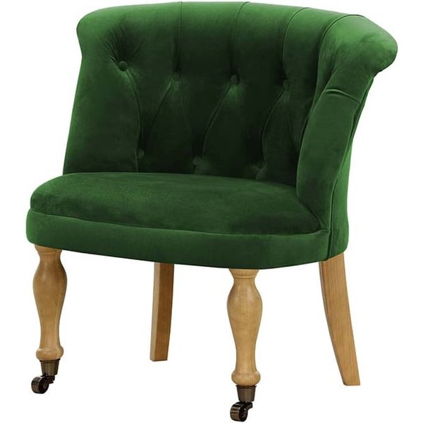 Chaise Schino, vert bouteille - Kronos 14, Couleur des pieds: Chêne clair