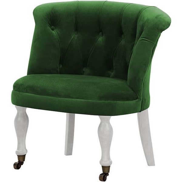 Chaise Schino, vert bouteille - Kronos 14, Couleur des pieds: Blanc