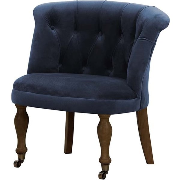 Chaise Schino, bleu foncé - Kronos 9, Couleur des pieds: Chêne foncé