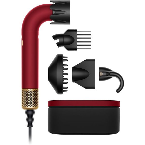 Dyson Supersonic R™ - Configurazione Completa Con Diffusore (Red Velvet/Gold) Asciugacapelli-image