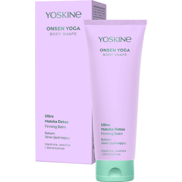 Yoskine Onsen Yoga silnie ujędrniający balsam do ciała z matchą, ekstraktem z alg i minerałami z soli morskiej 200 ml