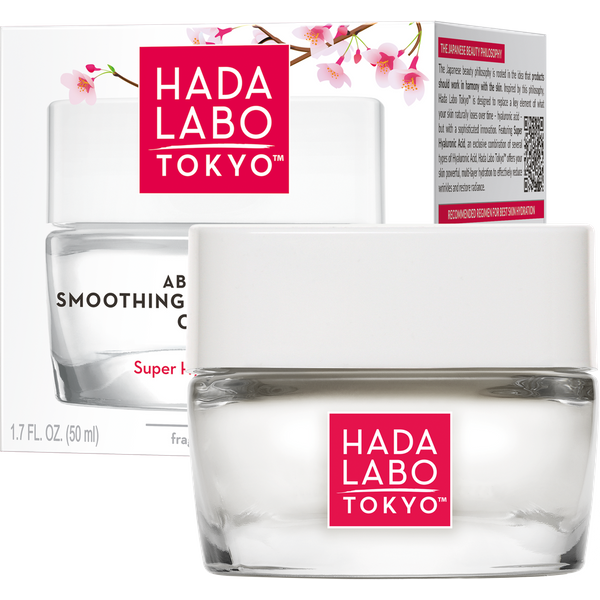 Hada Labo Tokyo White krem do twarzy nawilżająco-wygładzający na dzień i noc z 4 formami kwasu hialuronowego, witaminą E i skwalanem 50 ml
