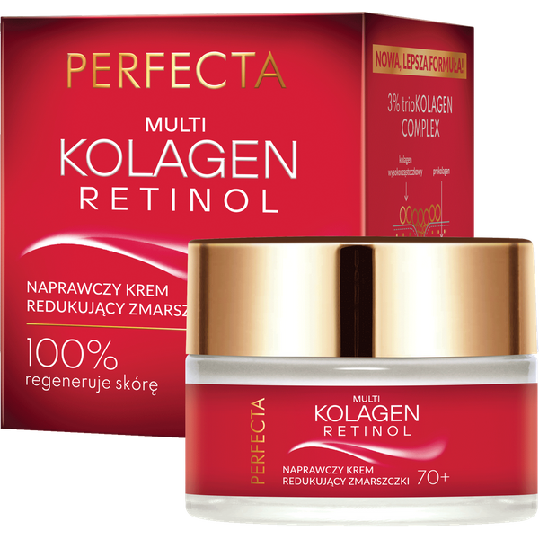 Perfecta Multi-Kolagen Retinol Naprawczy krem do twarzy redukujący zmarszczki 70+