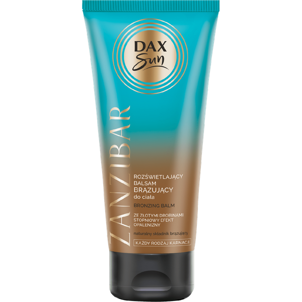 Dax Sun ZANZIBAR rozświetlający balsam brązujący do ciała z DHA, erytrulozą, karmelem, skwalanem i betainą 150 ml