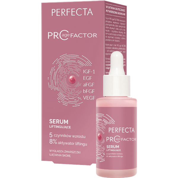 Perfecta Pro Age Factor Serum liftingujące z 5 bioaktywnymi czynnikami wzrostu i Aktywatorem Liftingu 30 ml