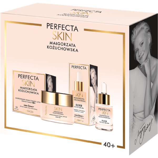 Zestaw Perfecta Skin Małgorzata Kożuchowska Krem modelująco-liftingujący 40+ + Elixir pod oczy 30+/40+