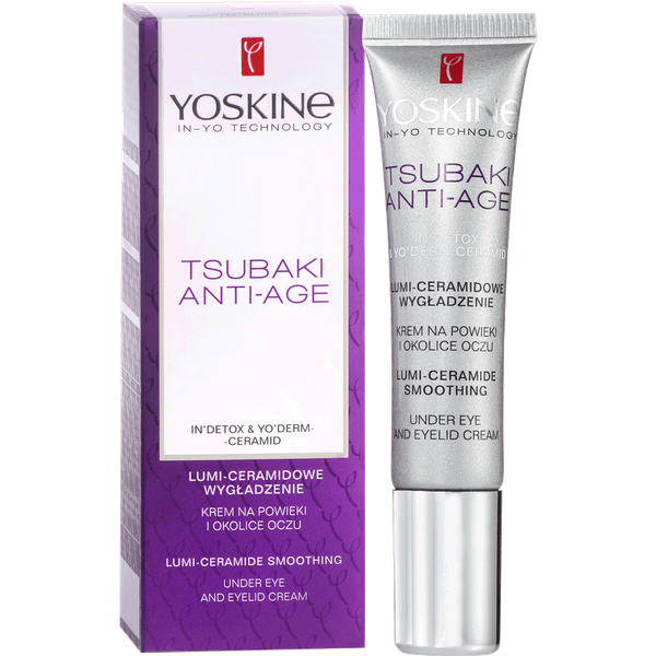 Yoskine Tsubaki Anti-Age krem pod oczy z ceramidami, olejem Tsubaki, Illumi-Eye i Centella Asiatica 15 ml