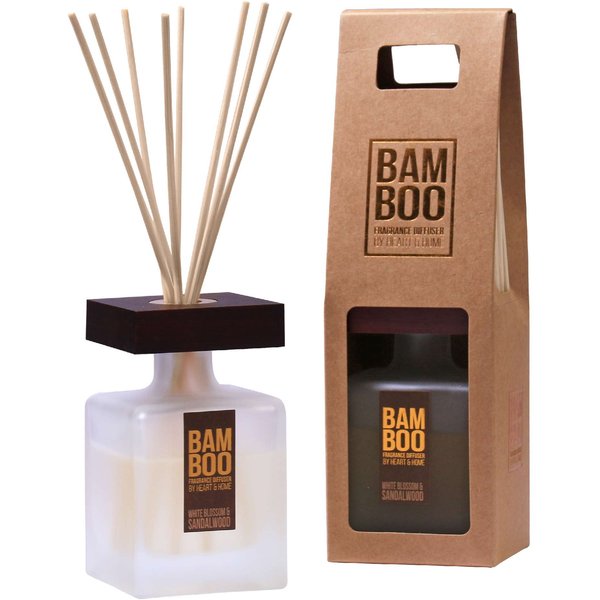 BAMBOO Room Diffuser Large Fragrance Diffuser White Blossom & Sandalwood 140ml